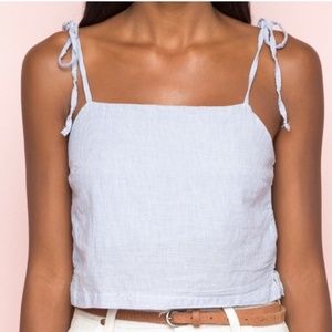 Brandy Melville "Dena" Striped Tank w Tie Straps